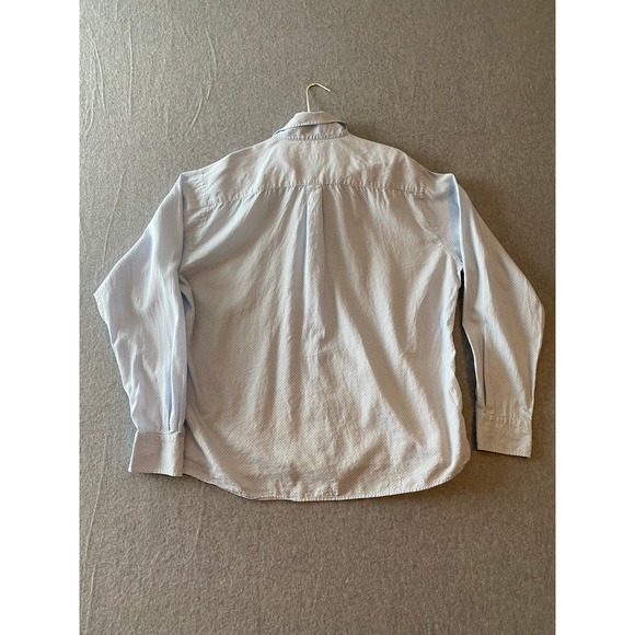 Peter Millar Long Sleeve Button Down Shirt Mens Size M Blue Geometrical Print - Picture 5 of 5